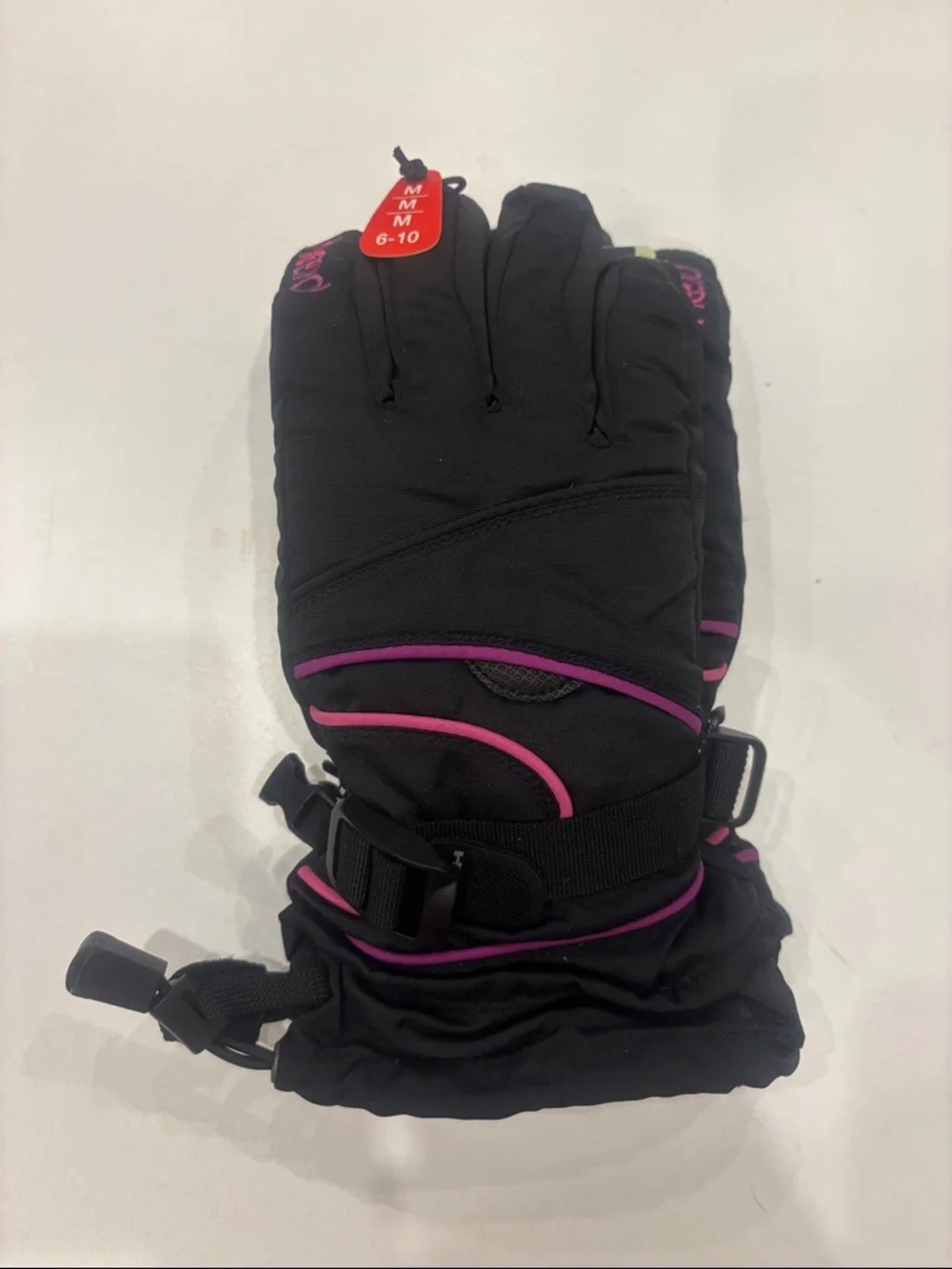 Head Kids Black and Pink Mittens